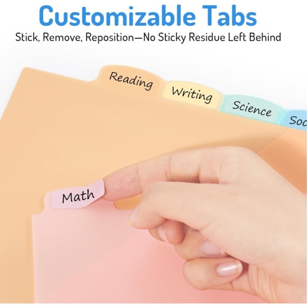 Tab Divider A4 - Séparateurs de classeur transparents et durables