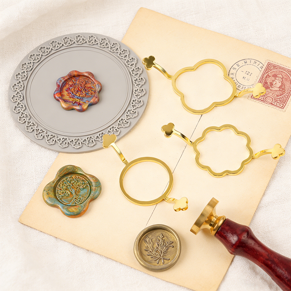 Wax Seal Stamp Set - Ensemble de 3 moules pour sceau