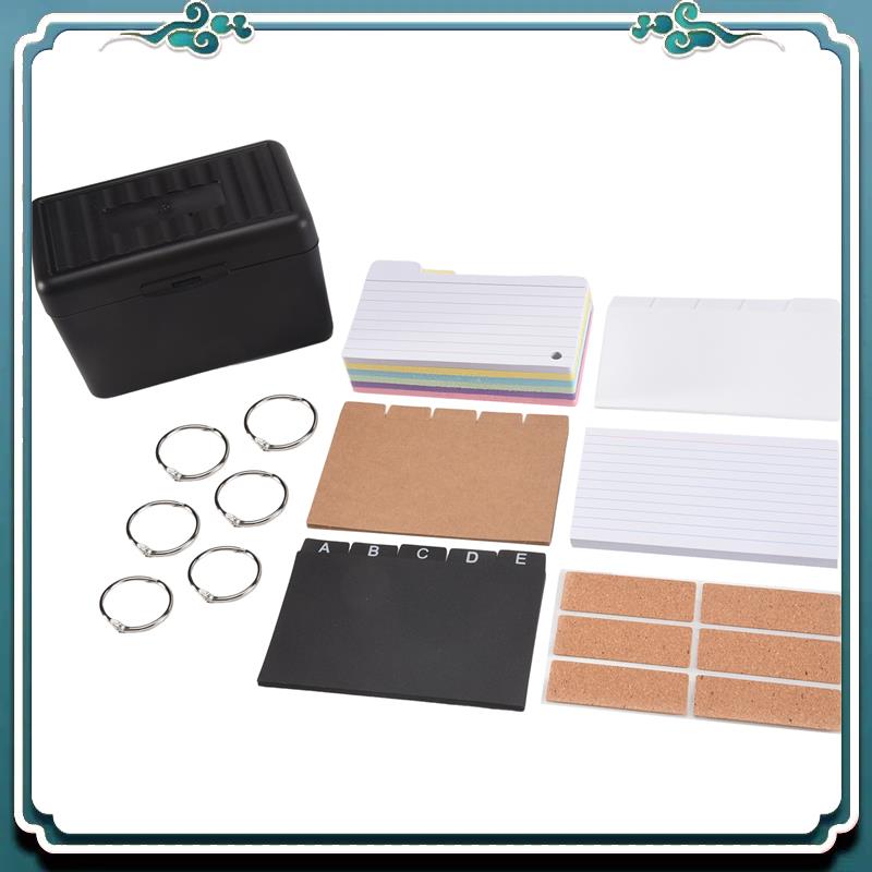 Card Index Box - Ensemble de porte-cartes indexés, boîte d'indexation