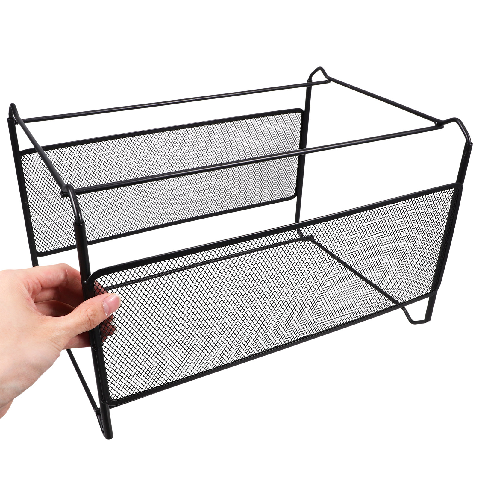 Magazine Holder Rack - Organisateur de bureau en maille métallique