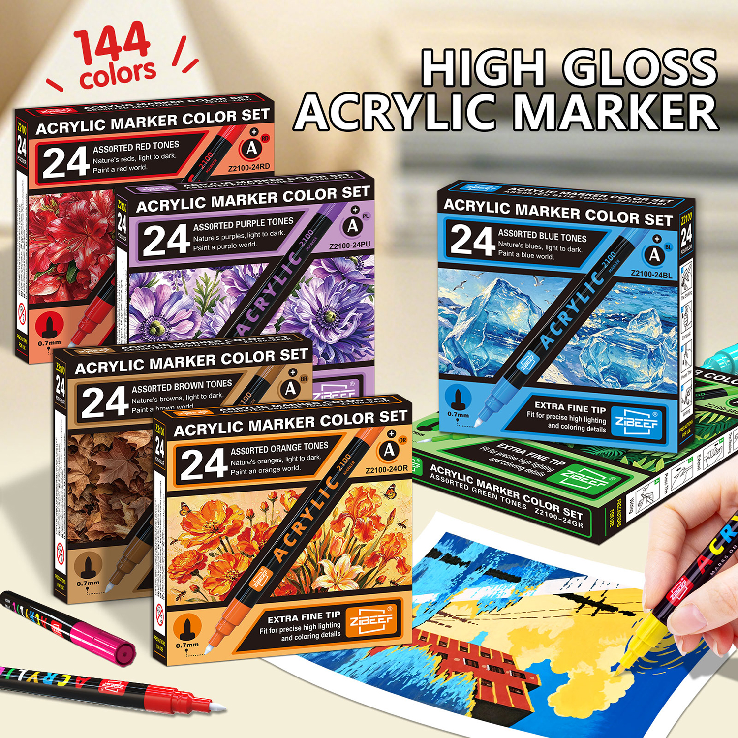 Correction Pen Fine - Stylos à peinture acrylique à pointe