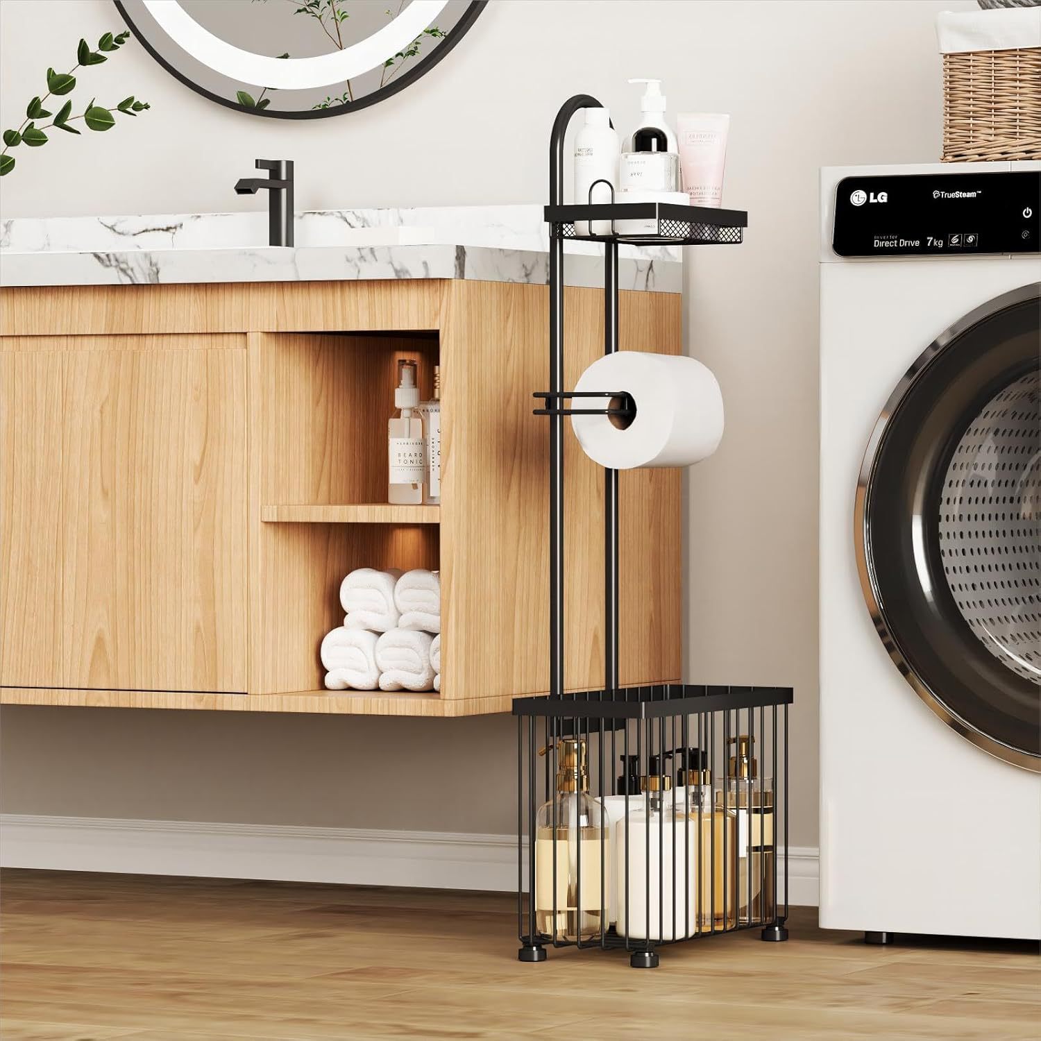 Magazine Holder Rack - Porte-serviettes en papier noir pour salle