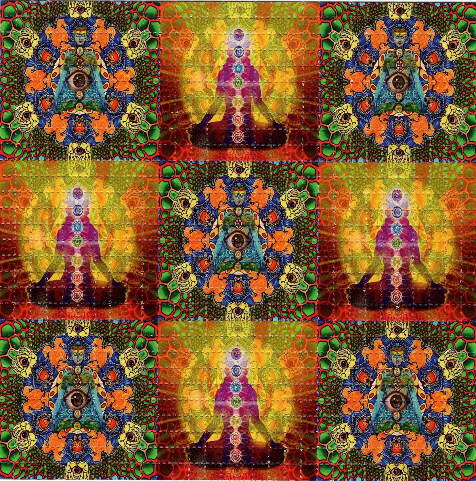 Ink Blotter Paper - Blaster d'acide LSD, Chakras psychédélique, décoration