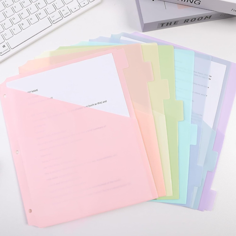 Tab Divider A4 - 8 pièces de séparateurs de classeur