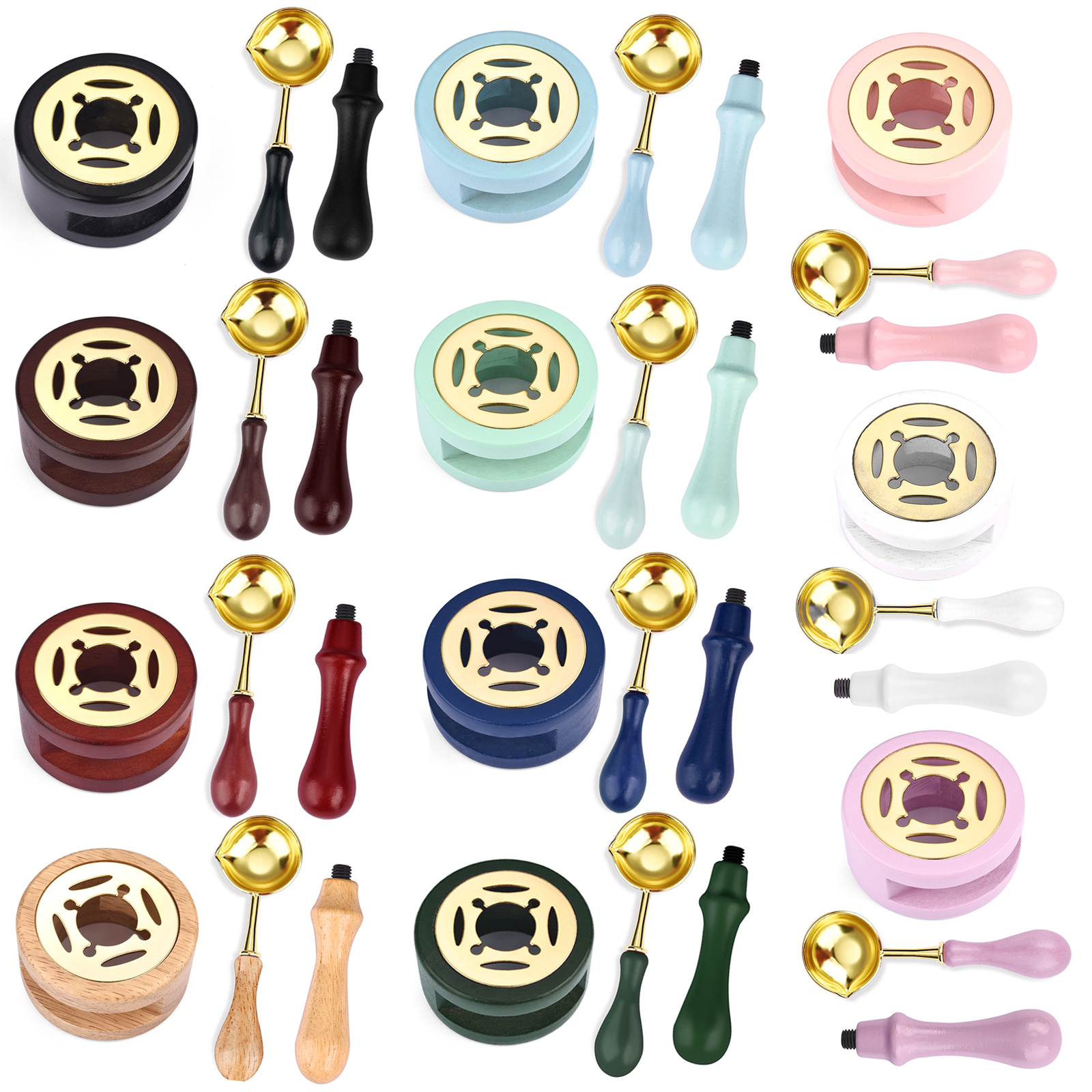 Wax Seal Stamp Set - 2/3 pièces ensemble rétro cire à