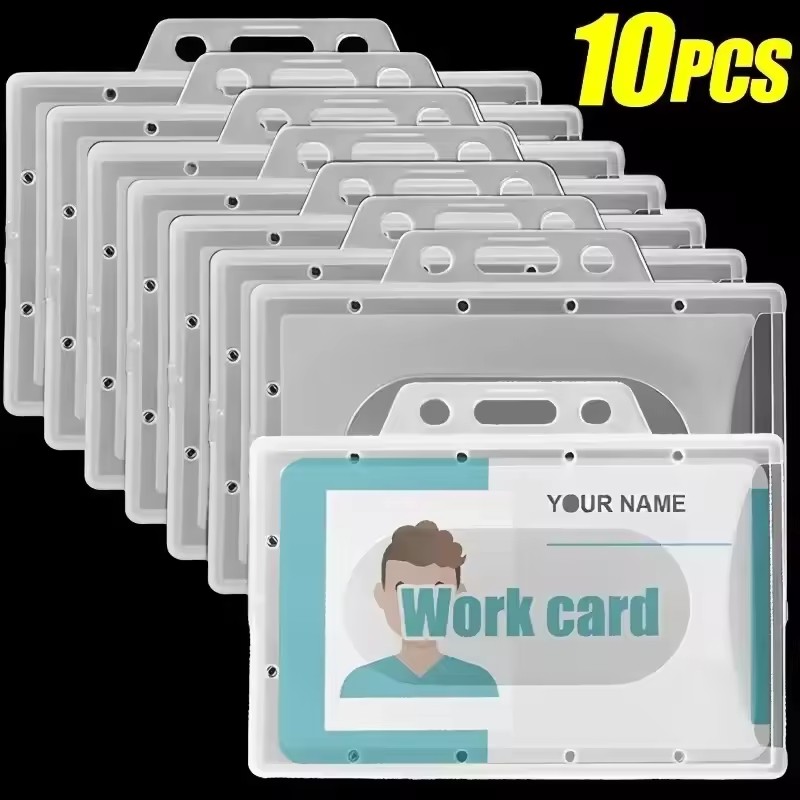 Index Card Holder - Porte-badge d'identification en plastique PVC transparent,