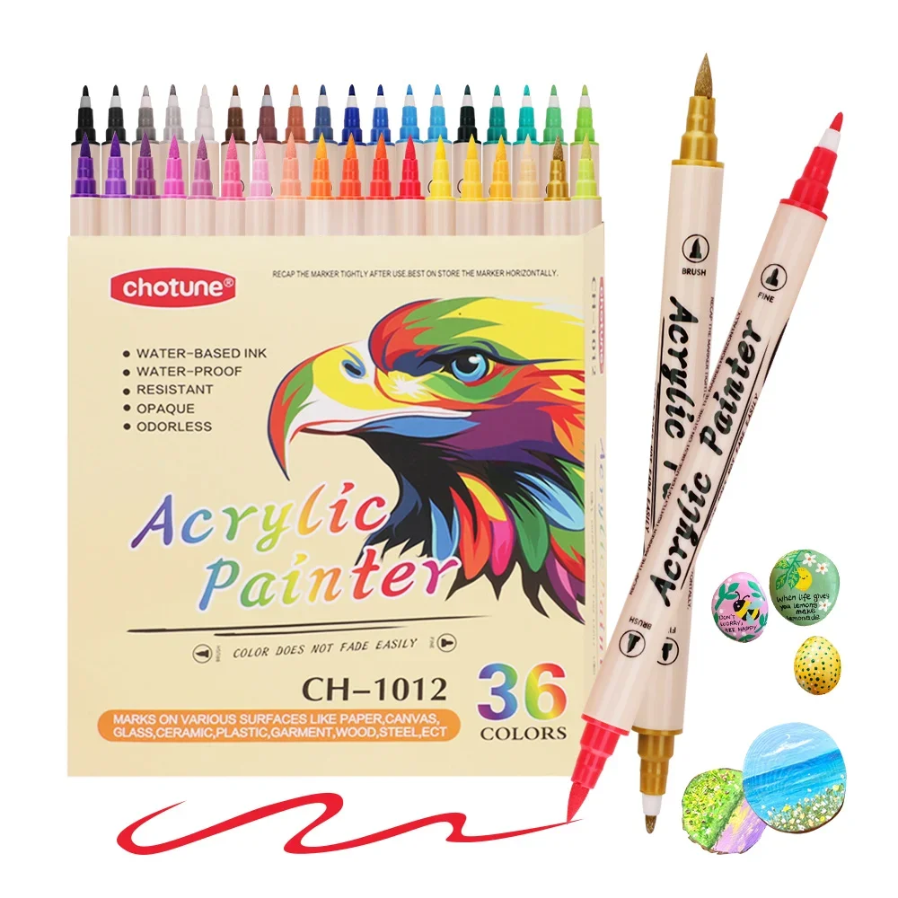 Correction Pen Fine - 12-36 couleurs marqueurs de peinture acrylique