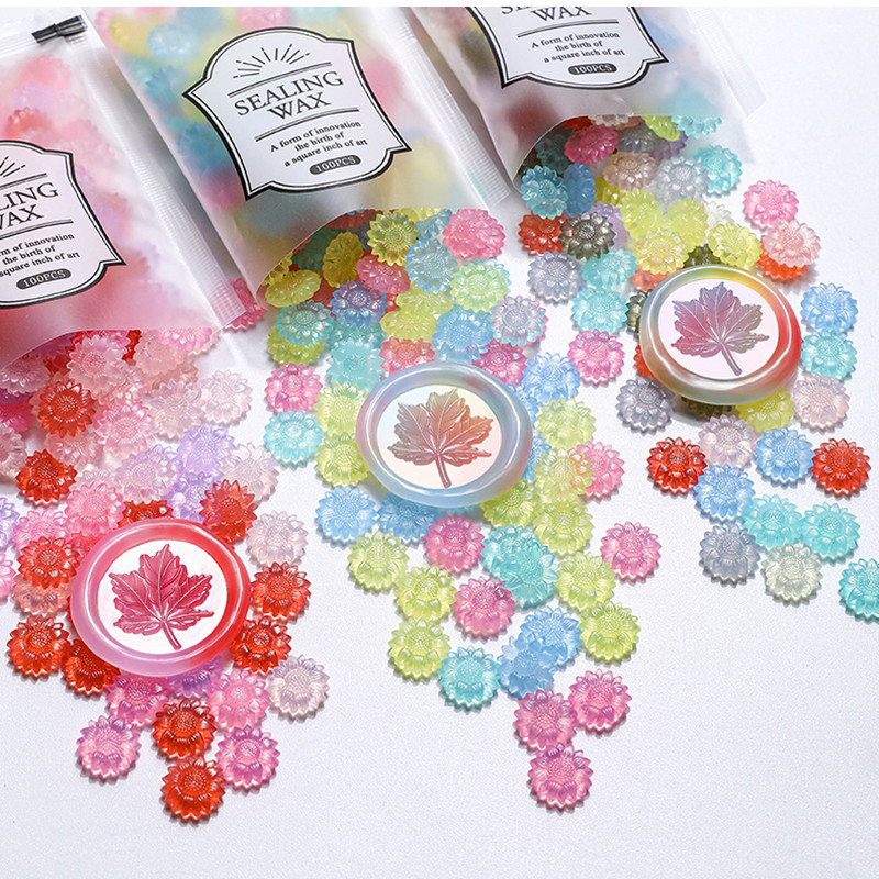 Wax Seal Stamp Set - Perles de cire à cacheter tournesol