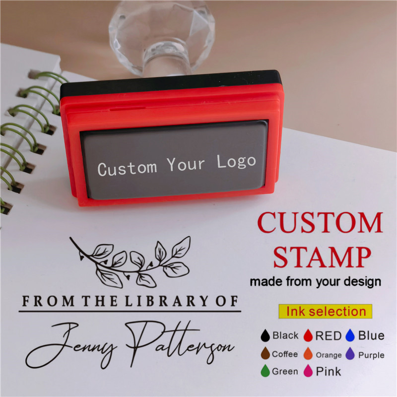 Rubber Date Stamp - Tampon auto-encreur personnalisé avec logo, tampon
