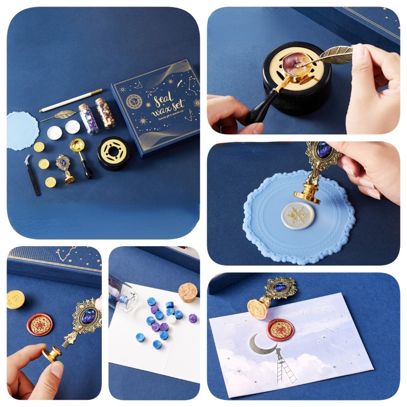 Wax Seal Stamp Set - Ensemble de timbres en laque de
