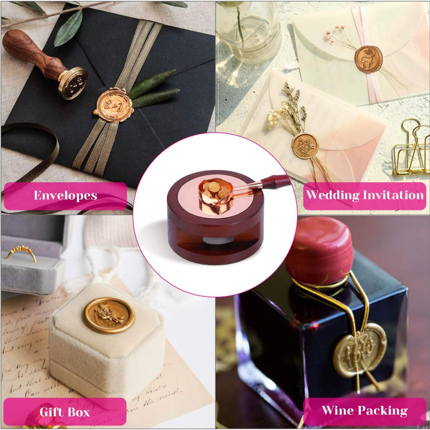 Ensemble de Sceaux d'Avertisse - Wax Seal Stamp Set avis et prix