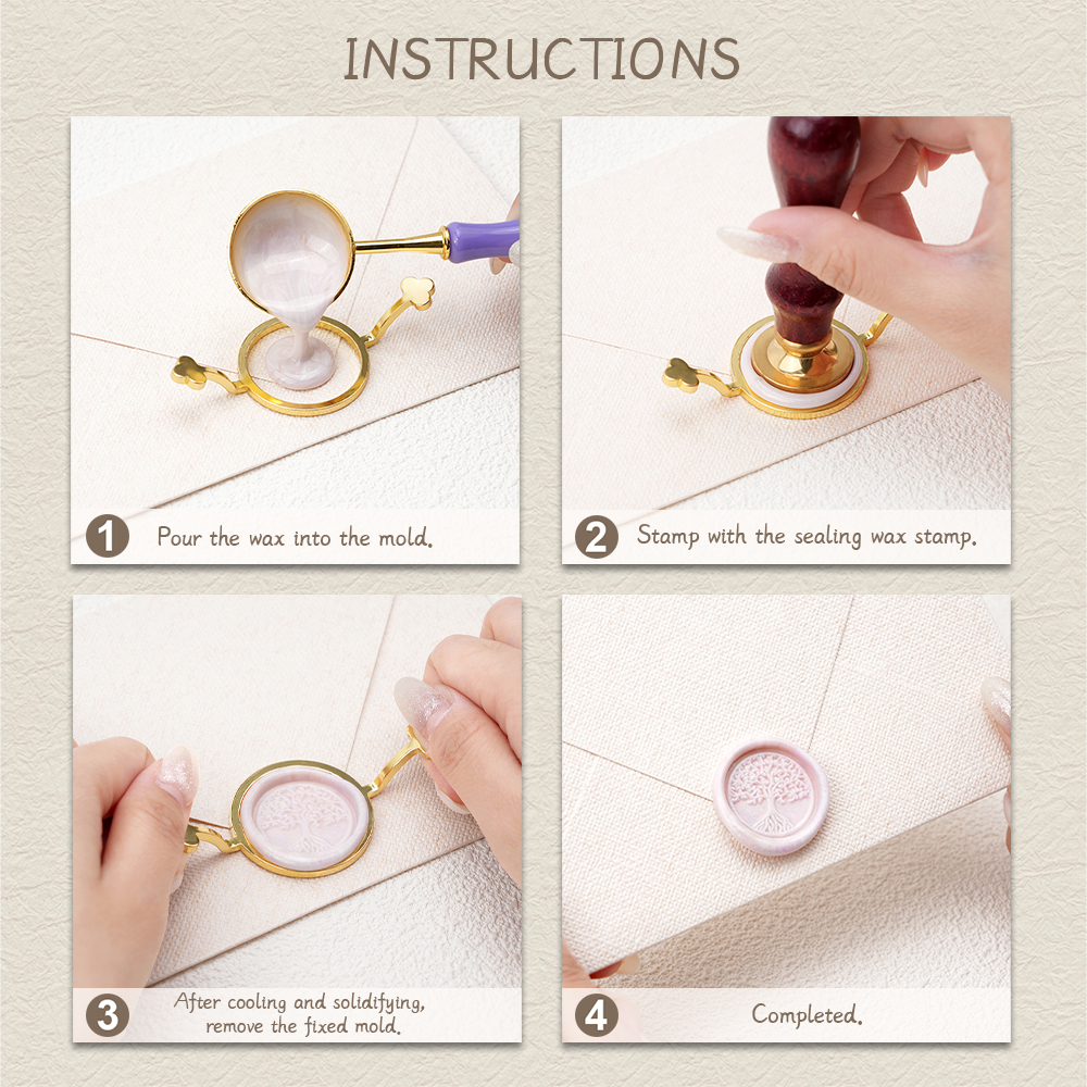 Ensemble de 3 moules pour scea - Wax Seal Stamp Set avis et prix