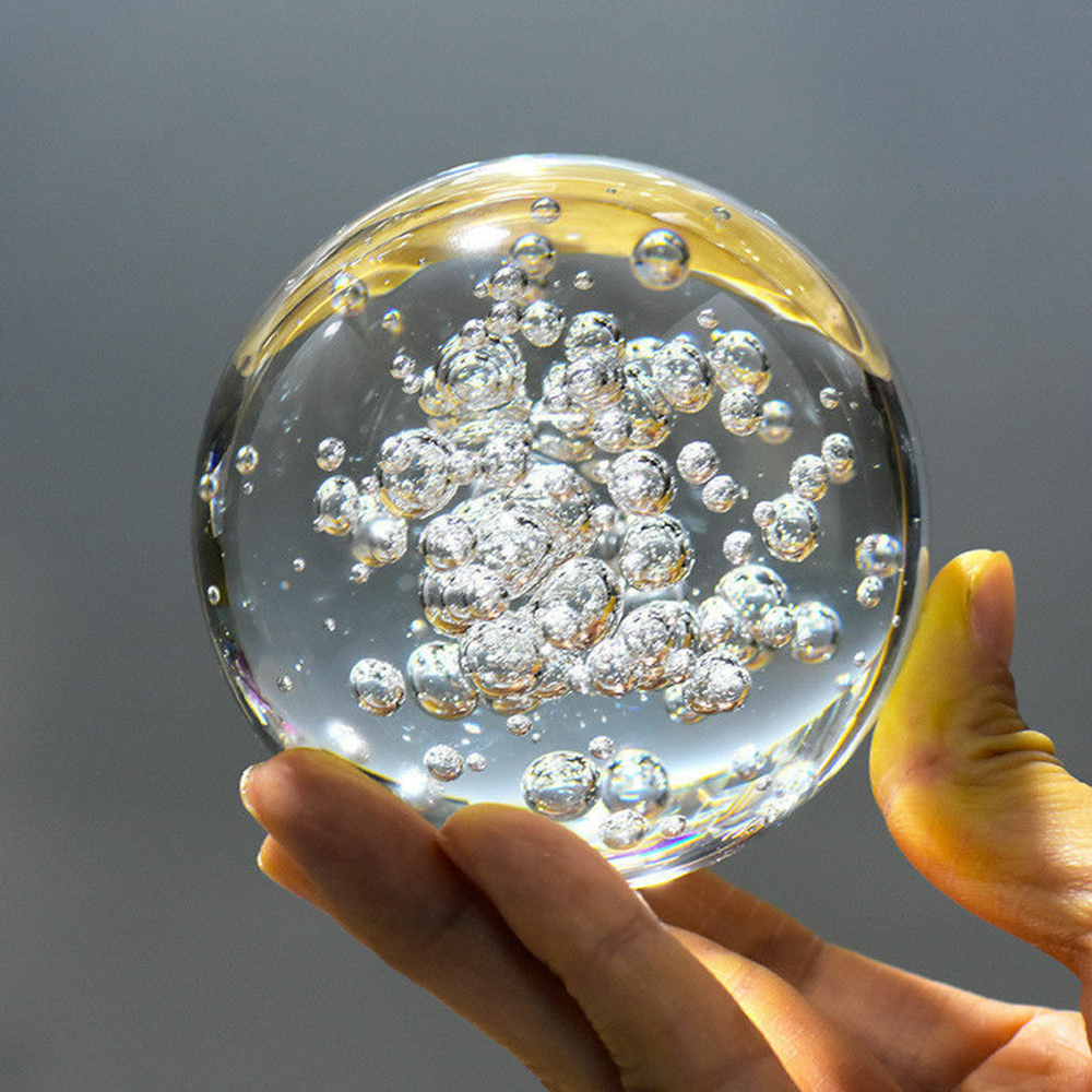 Boule de cristal à bulles tran - Paper Weight Crystal avis et prix