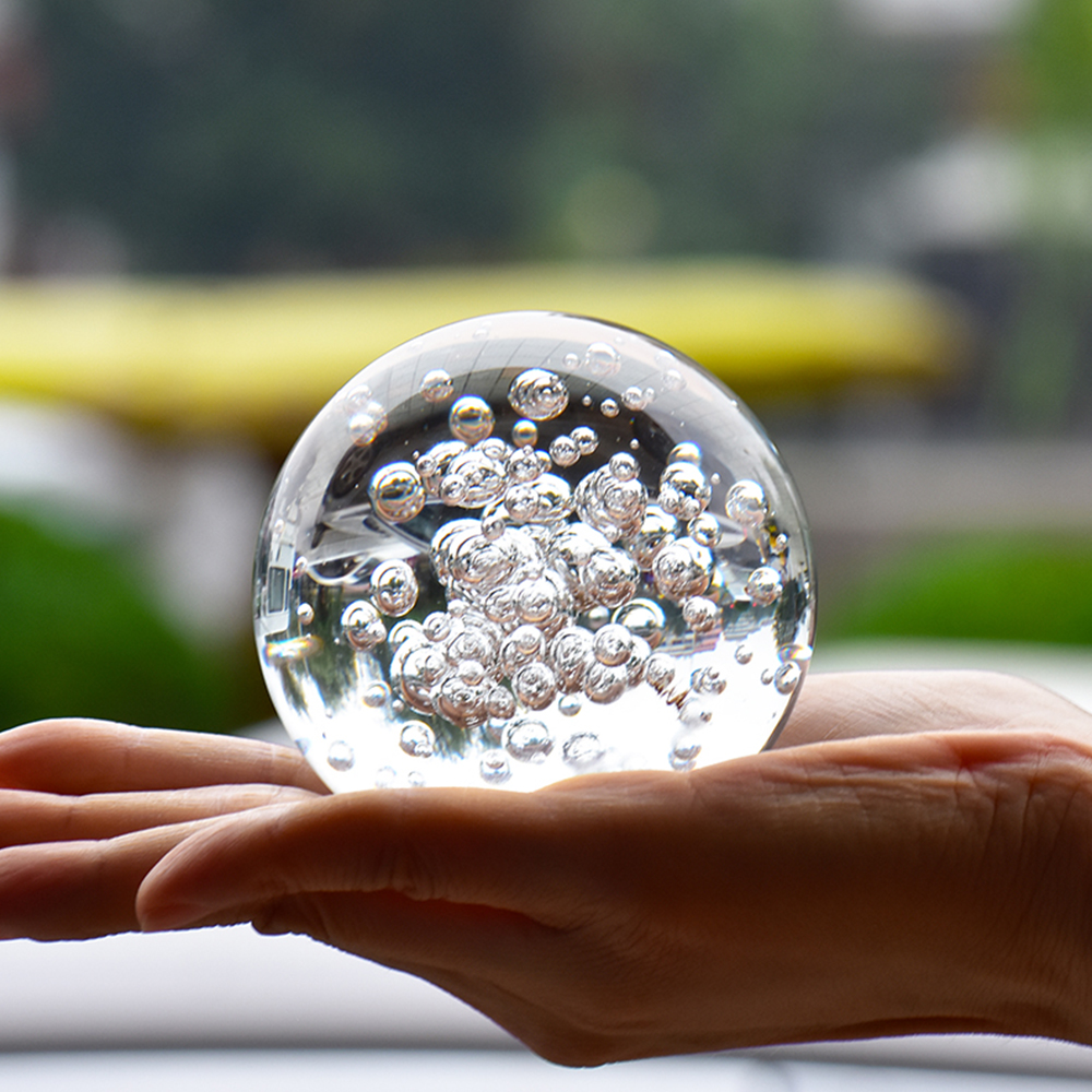 Boule de cristal à bulles tran - Paper Weight Crystal avis et prix