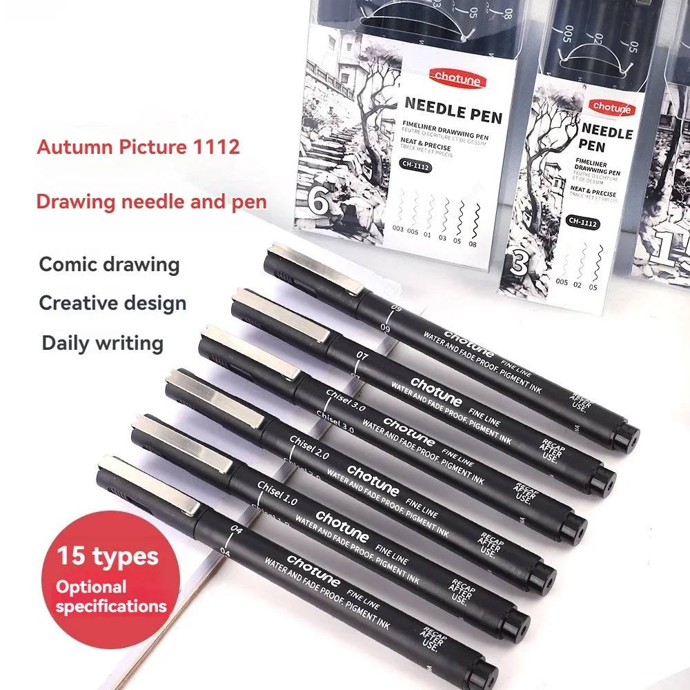 Stylos micro noirs, 15 tailles - Archive Box Set avis et prix