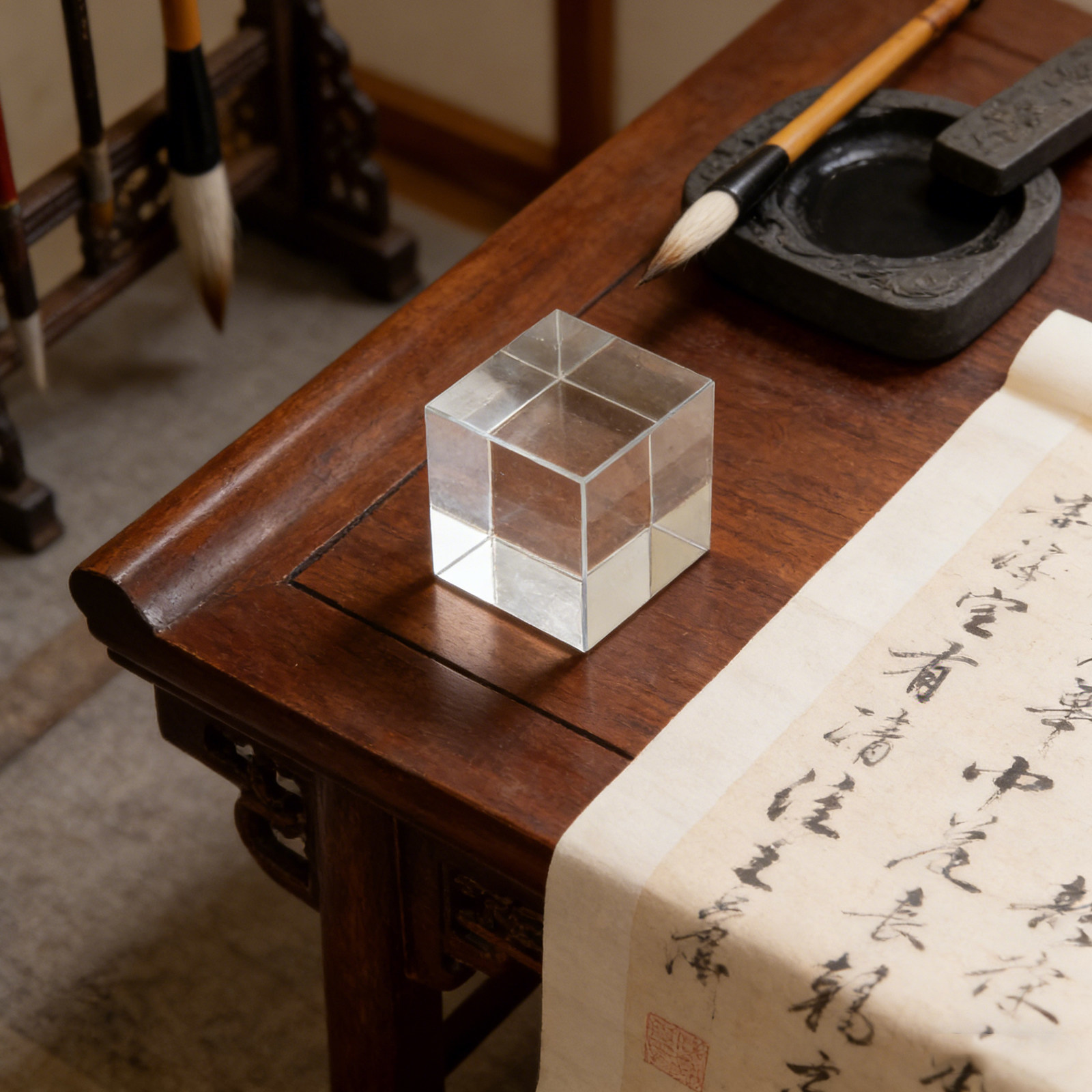 Presse-papiers carré en crista - Book Weight Glass avis et prix