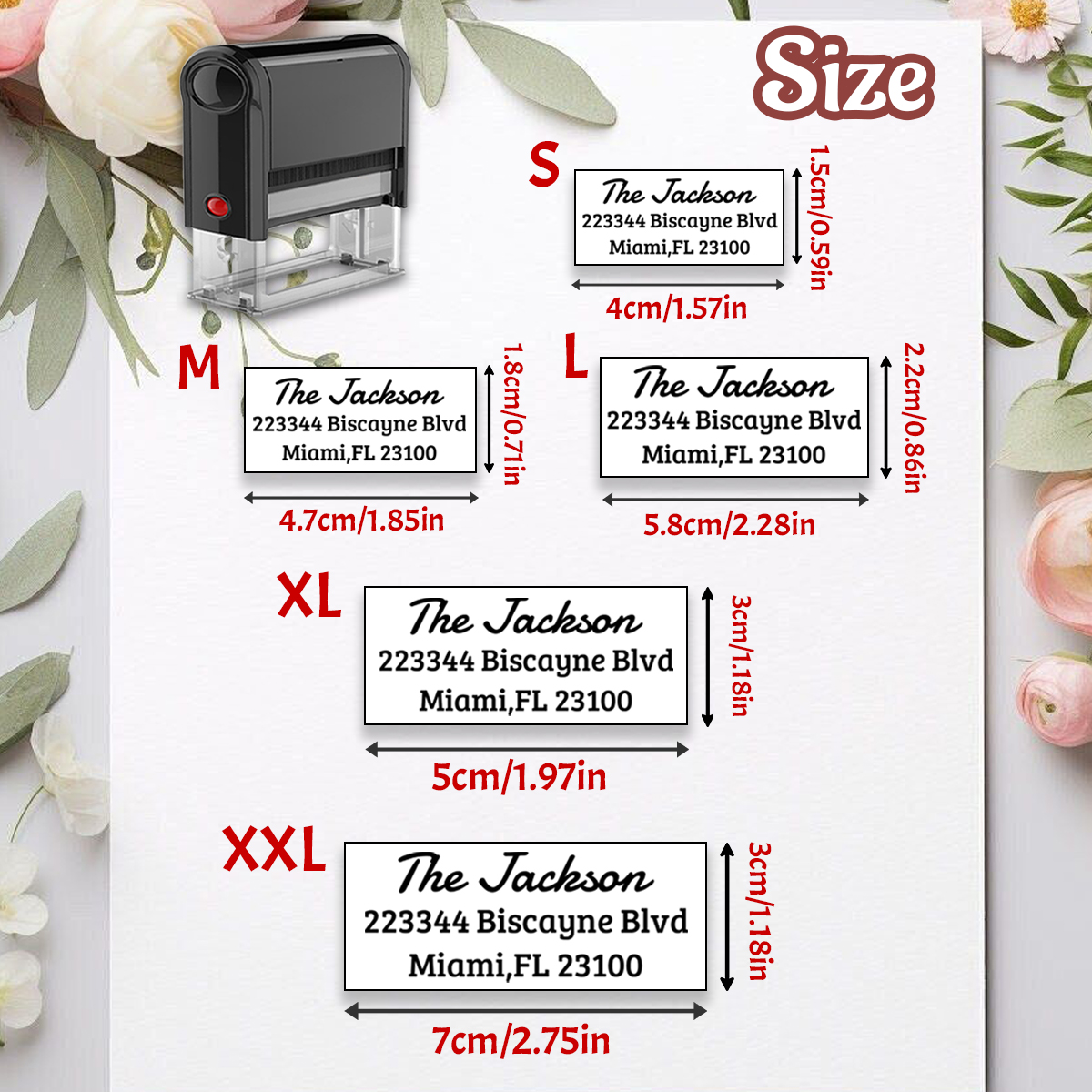 Tampon d'adresse personnalisé, - Rubber Date Stamp avis et prix