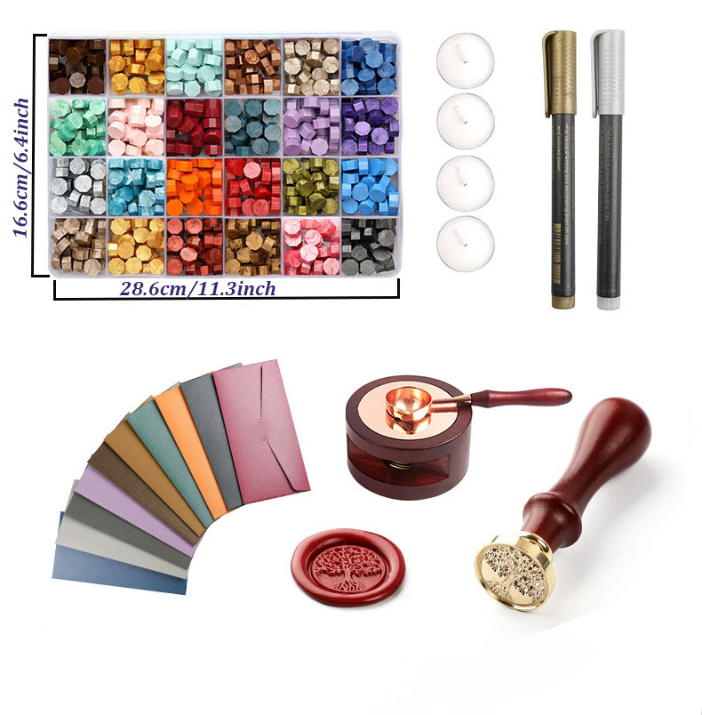 Lot de 20 tampons à cire avec  - Wax Seal Stamp Set avis et prix