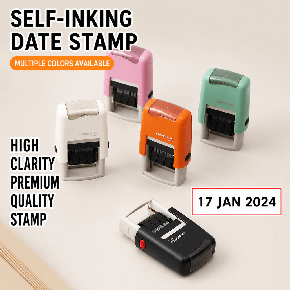 Tampon encreur automatique ave - Rubber Date Stamp avis et prix